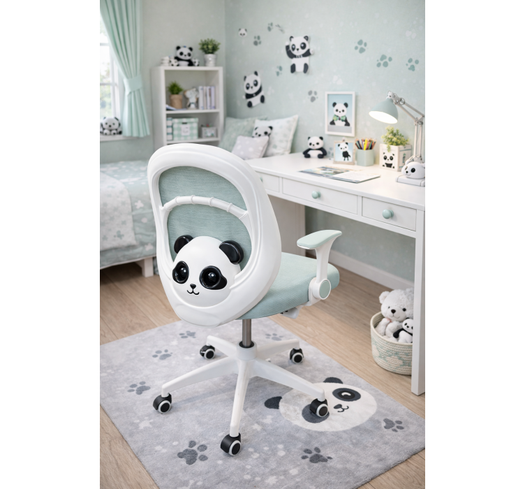 Крісло обертове дитяче PERFECT KIDS PANDA GREEN7